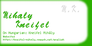 mihaly kneifel business card
